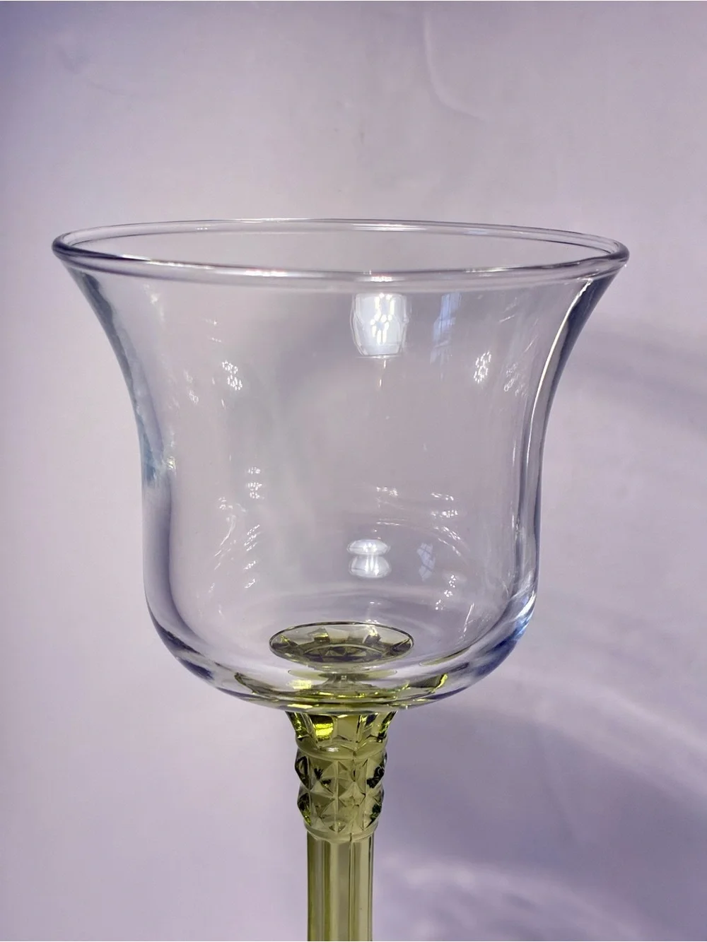 PartyLite Set of 3 Olive Green Stemmed Glass Votive Candle Holders Graduated Hei - Picture 5 of 10